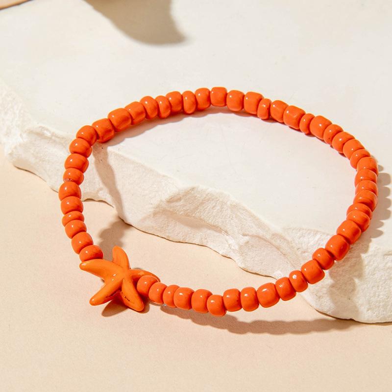 Accessories, Bohemian Colored Starfish Multi-Colored Beaded Stacked Ladies Bracelet
