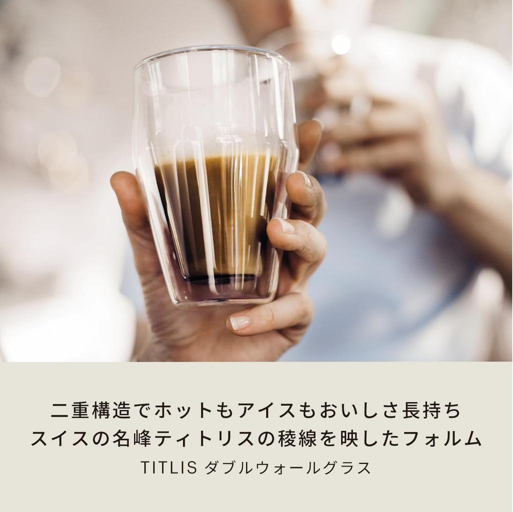 Bodum TITLIS Glass Set of Insulates Hot and Cold and Freezer Authentic Double-Wall Tumbler, 250ml, 2, Drinks, Double-Walled, Heat-Resistant Glass,