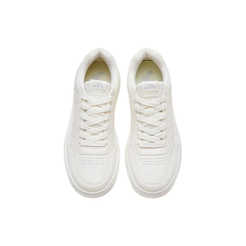 Anta Slip Resistant Abrasion Resistant Low top Skateboard Shoes Men's White Sneakers 912338065-1