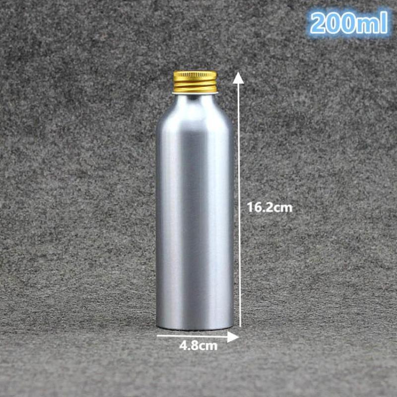 Parfüm Kosmetik Toner Wasserflasche Reise Tragbar Nachfüllbare Flasche 50ml-250ml Goldene Aluminiumflasche Mit Schraubverschluss