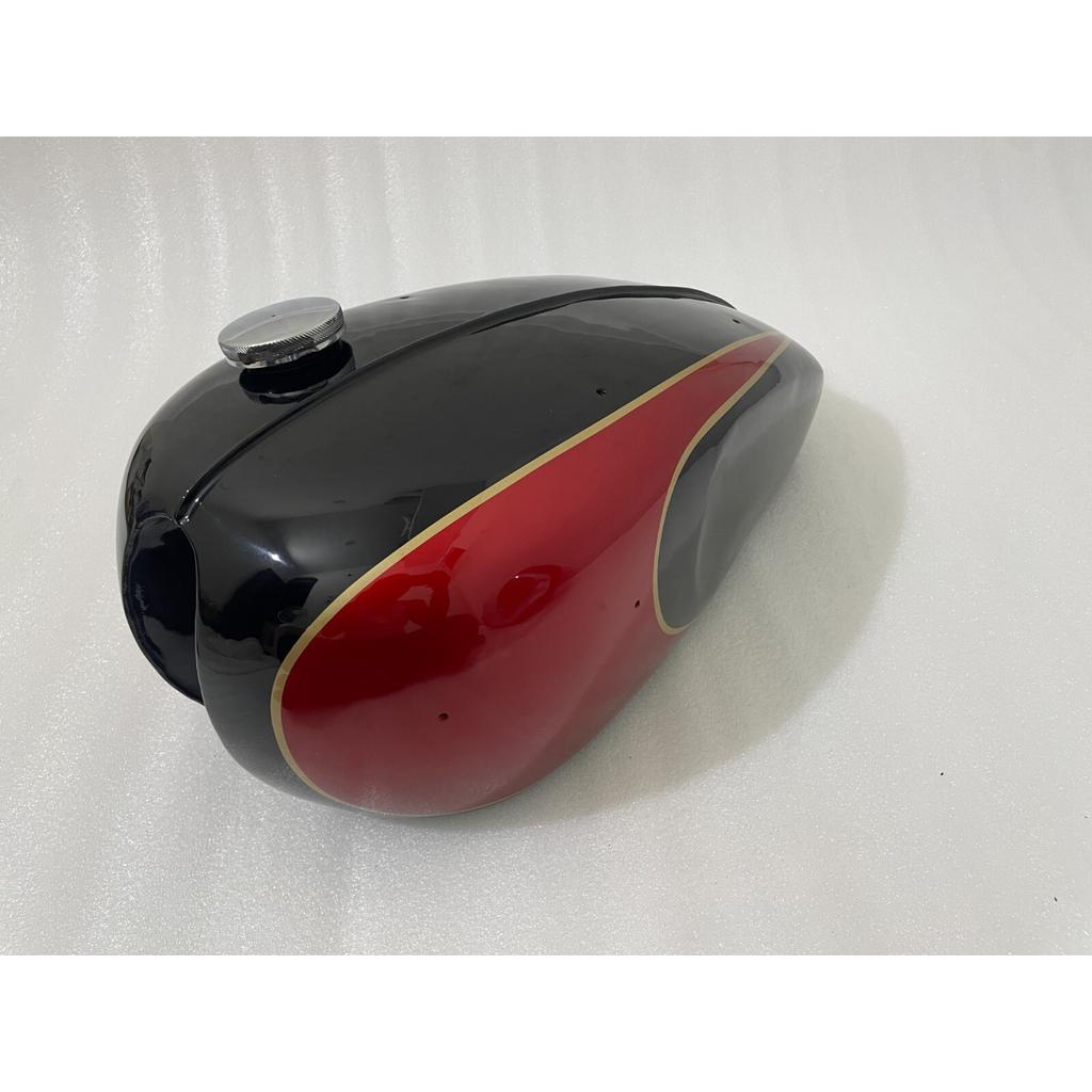 Fit For TRIUMPH T150 TRIDENT BLACK & CHERRY PAINTED STEEL PETROL GAS TANK +CAP