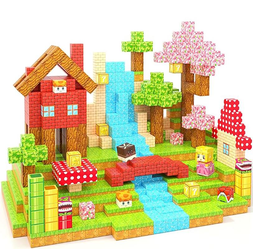 

Random 100-PCS 2025 Magnetic Blocks. Vivid colors, free building for STEM-building-play skills. A quality holiday gift.