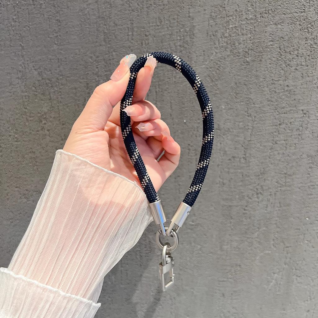 Popular Mobile Phone Lanyard Strong 8mm Nylon Rope Wrist Portable Keychain Bag Pendant Anti-loss Short