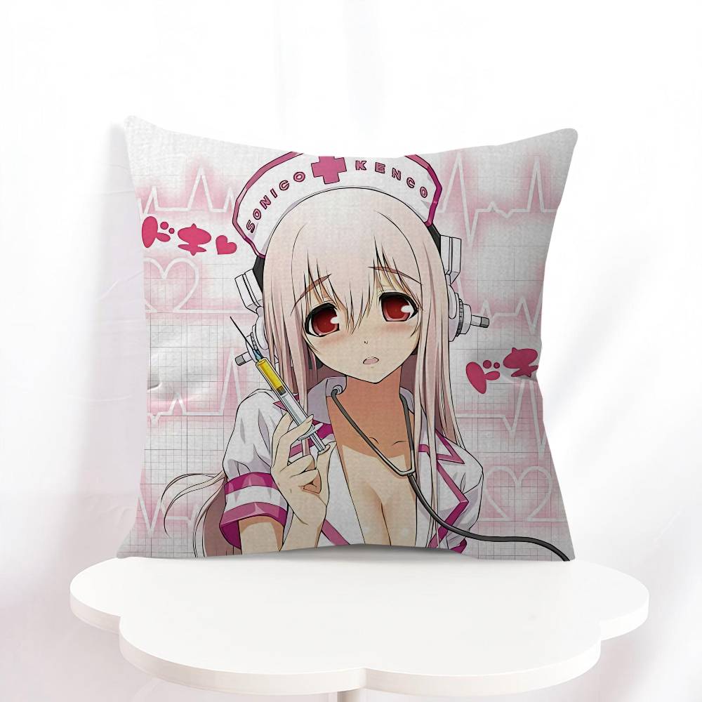 S-Super S-Sonico Pillow Gift Home Office Decoration Pillow Bedroom Sofa Car Cushion CoverPillow Case