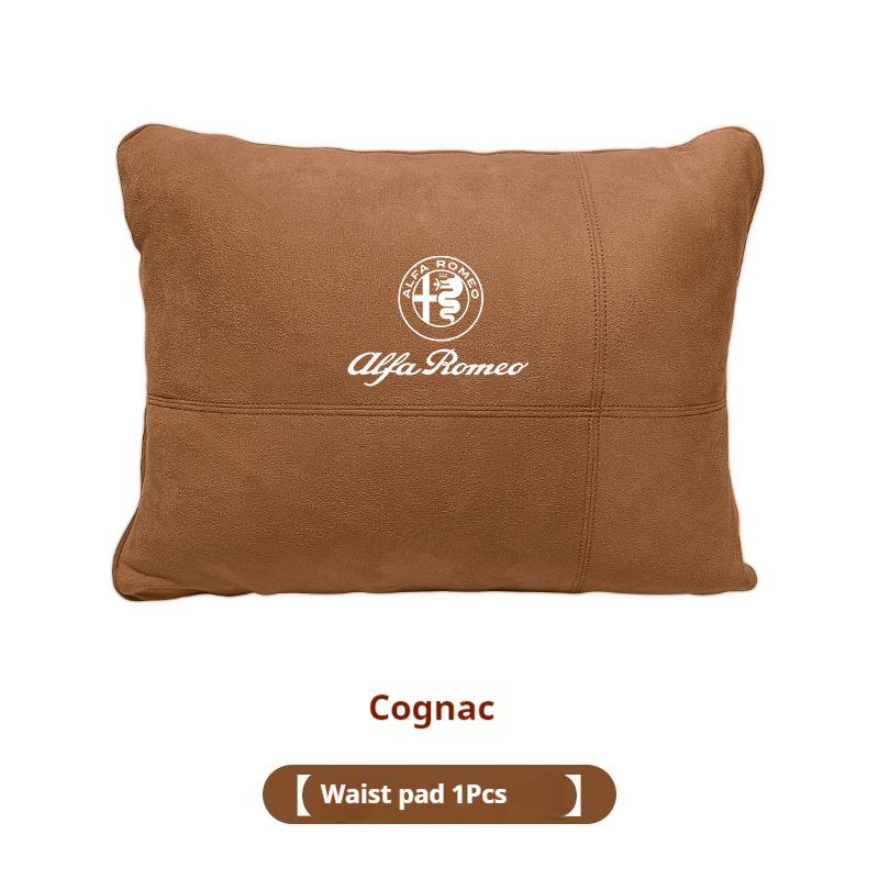 Car Suede Headrest Neck Support Alfa Romeo Giulia Tonale Stelvio Giulietta Mito Milano 147 156 159 166 Seat Waist Cushion Pillow
