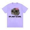 Funny Trendy Cute Sad Hamster Meme T-Shirt Men Women Summer Casual Short Sleeve Tshirts 100% Cotton Crewneck Kawaii Tops T Shirt