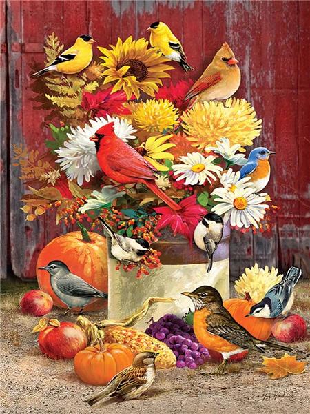 Diy Diamond Painting Bird Home Decor Mosaic Spring Flower Animal Embroidery Handmade Gift Wall Stickers