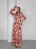 Spring Floral Print French Slimming Tie-Up Dress
