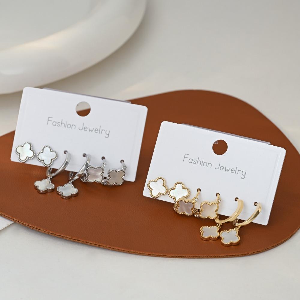 Neues Kleeblatt-Ohrring-Set - 3 Paar Hochwertige Exquisite Ohrringe für Damen