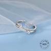 Xiaomi 925 Sterling Silver Rings For Women Geometric Fine Jewelry Finger Adjustable Plant Leaf Star Zircon Ring For Party Birthday Gift