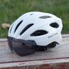 Bicycle helmet with goggles, new summer rider color-changing magnetic tail light breathable skateboard riding integrated Kong Ming