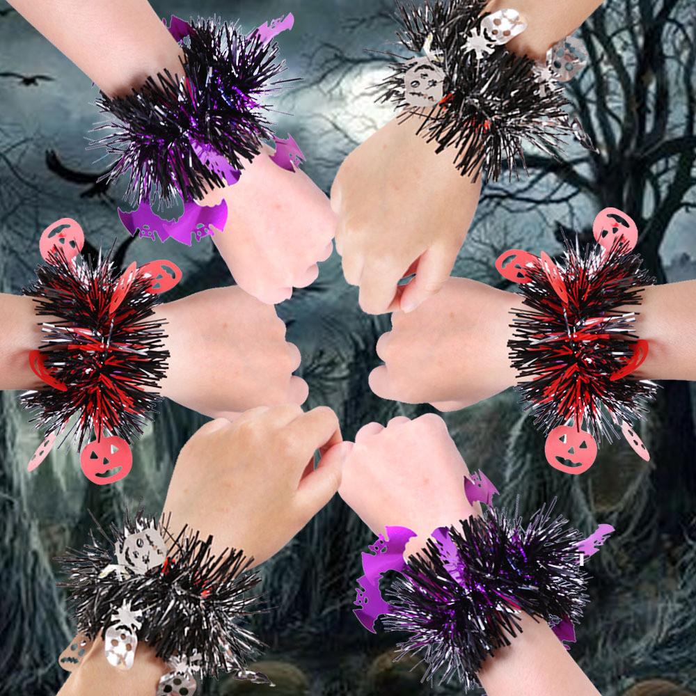 Halloween Creative Decoration Wristbands Featuring Pumpkin And Bat Designs Parties For