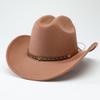 Cintura con Testa di Stella Cappello da Cowboy Occidentale Cappellino da Cowgirl in Feltro Cappello da Sole Fedora Jazz Cappelli Donna