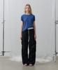 Toabe Contrast Waist Parachute Cargo Pants (Washed Black)