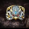 Golden-Winged Garuda Ring: Vintage Ethnic Gemstone with High-End Style