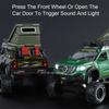 1:28 Scale UNIMOG Motorhome X-Class 6x6 U5000 Car Model Toy Sound Light Pull Back Doors Opened Off-road Vehicle Models Boys Gift