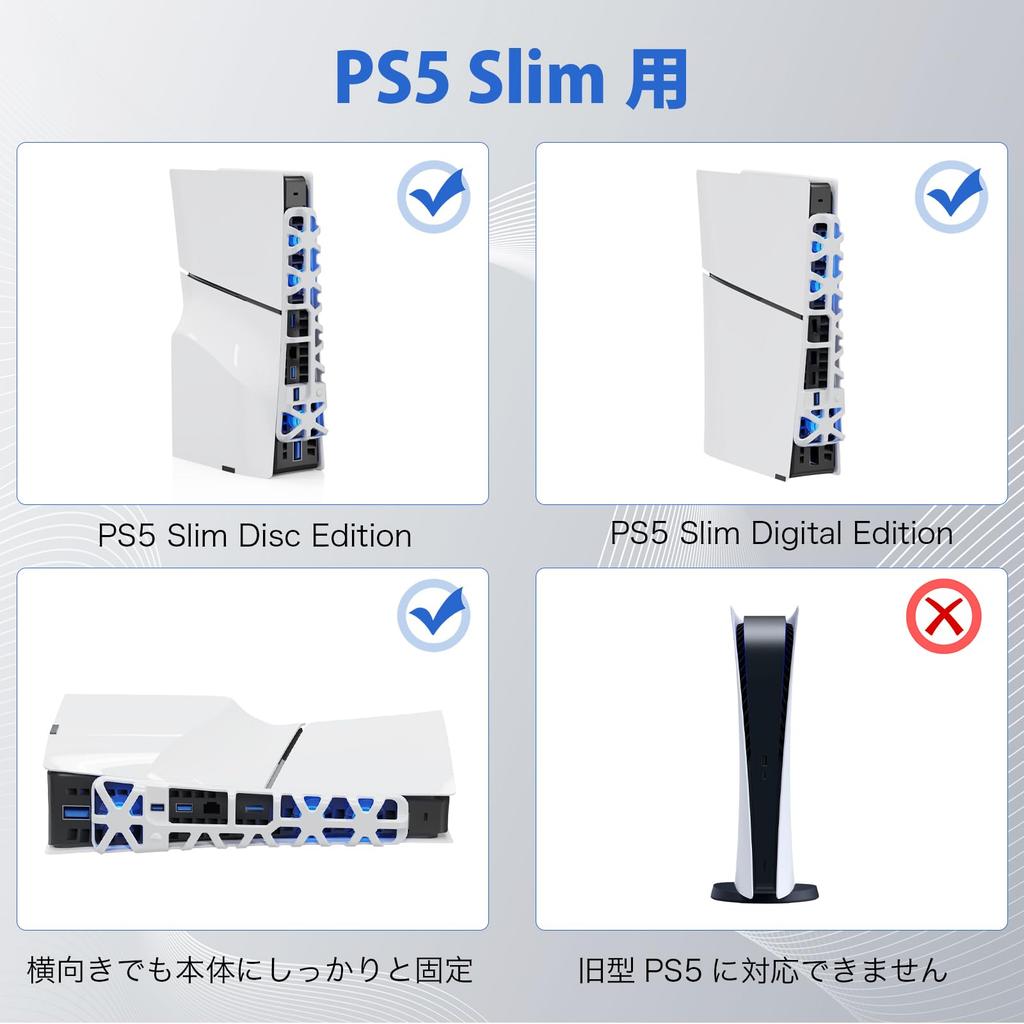 CHIPETTY Cooling Fan for PS5 Fan Thermal LED Ambient USB Low Rapid Heat Compatible with PlayStation 5 Slim Discs and Digital Compatible with New PS5