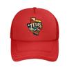 Vintage Texas Scenic Collage Emblem Mesh Baseball Cap Polyester Forward Observations Hat Adjustable Golf Hat Summer