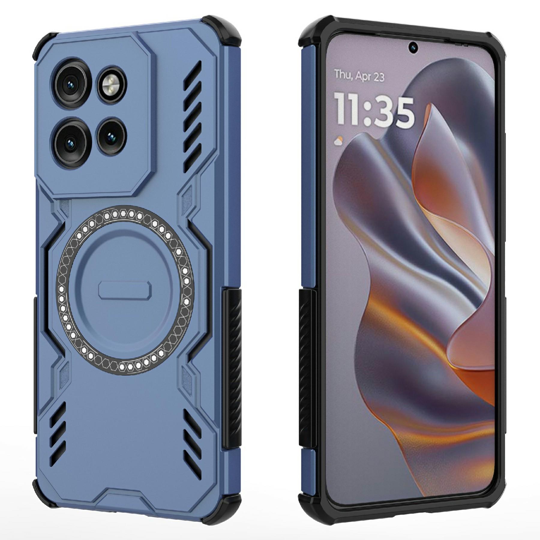 

Magnetic Case For Motorola Edge 60 Neo 5G/Edge 50 Neo 5G/Moto S50 5G/ThinkPhone 25 5G Butterfly Armor Hollow Heat Dissipation PC + TPU Phone Cover D