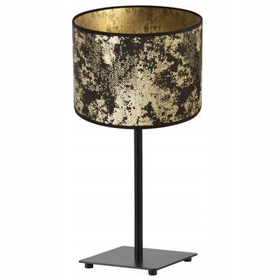 GIA TABLE LAMP, GOLD PATTERN LAMPSHADE