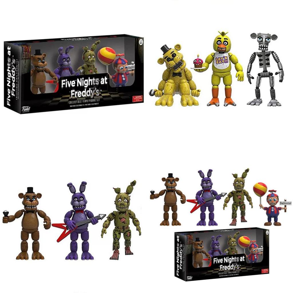 Stupende 4 Pezzi Action Figures Five Nights At Freddy's Pizza Simulator Per Collezionisti Definitivi