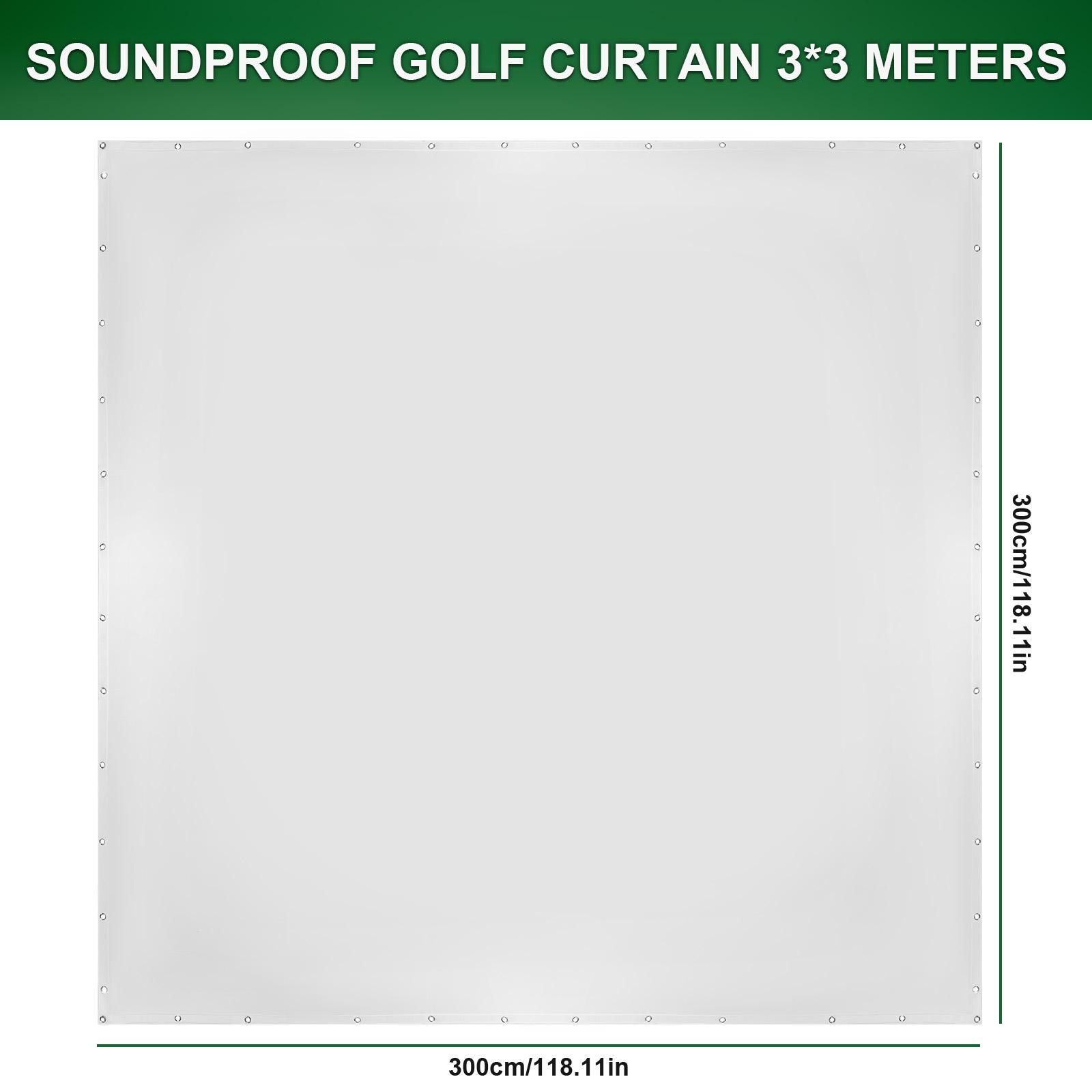 

Washable Golf Impact Screen Silent Golf Practice Simulator Backdrop with Bungee Cords Golf Training Equipment for Indoor/Outdoor