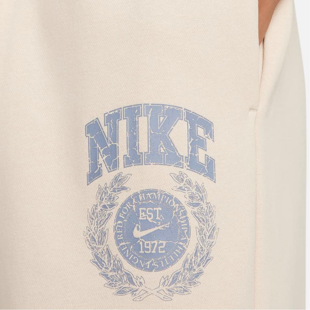 Nike Sportswear Club Fleece Letter Print Jogger Pants Women Bottoms Ivory HF4505-126