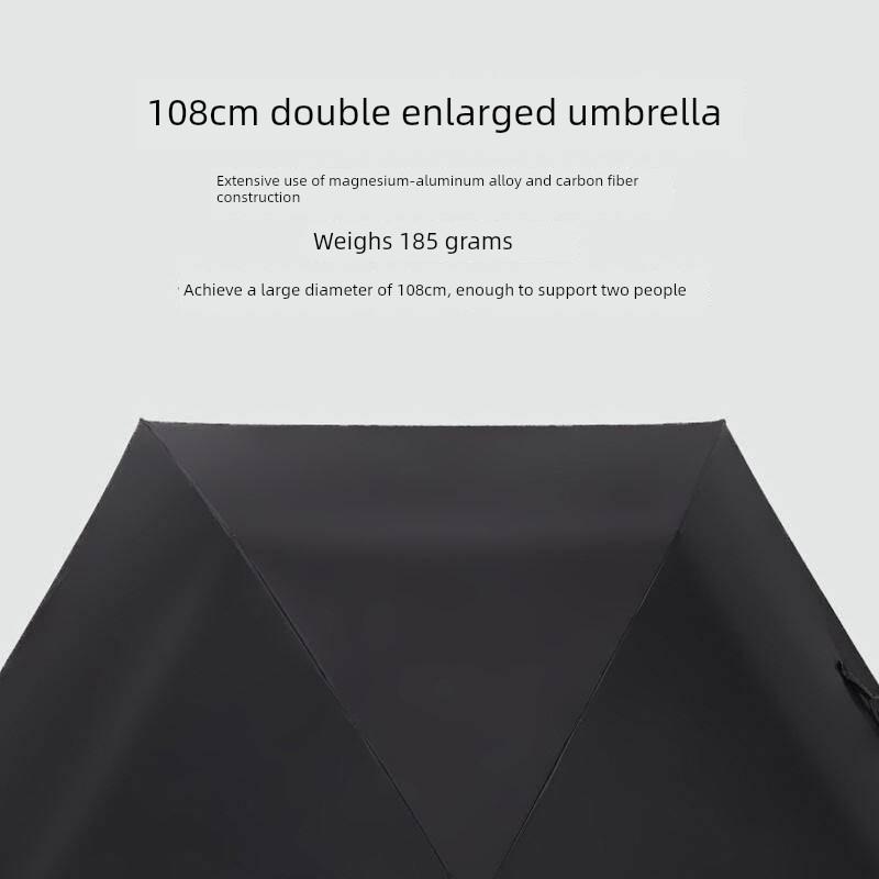 Carbon Fiber Umbrella, Light Luxury Carbon Fiber Frame, Large Size, Ultra-Light Sun Protection Umbrella, Dual-Use for Sun and Rain, Black Coating