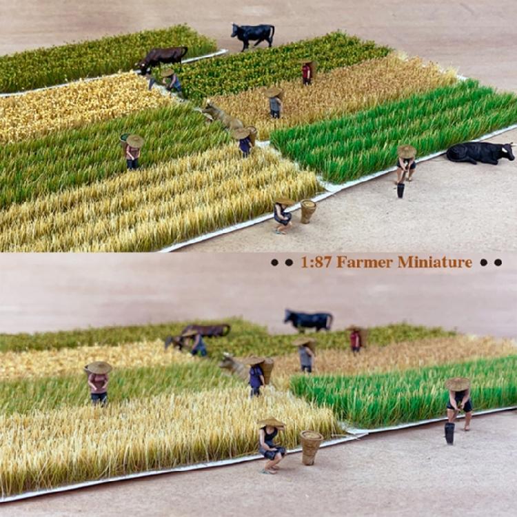 Enhances Miniature World 1/87 Scale DIY Resins Farm Scene Figures, Realistic Detailing for Collectors