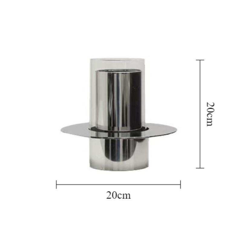 

Stainless Steel Glass Vase Modern Bedroom Aesthetic Vases Minimalist Art Flower Pot Elegant Room Ornaments Pots Home Decoration
