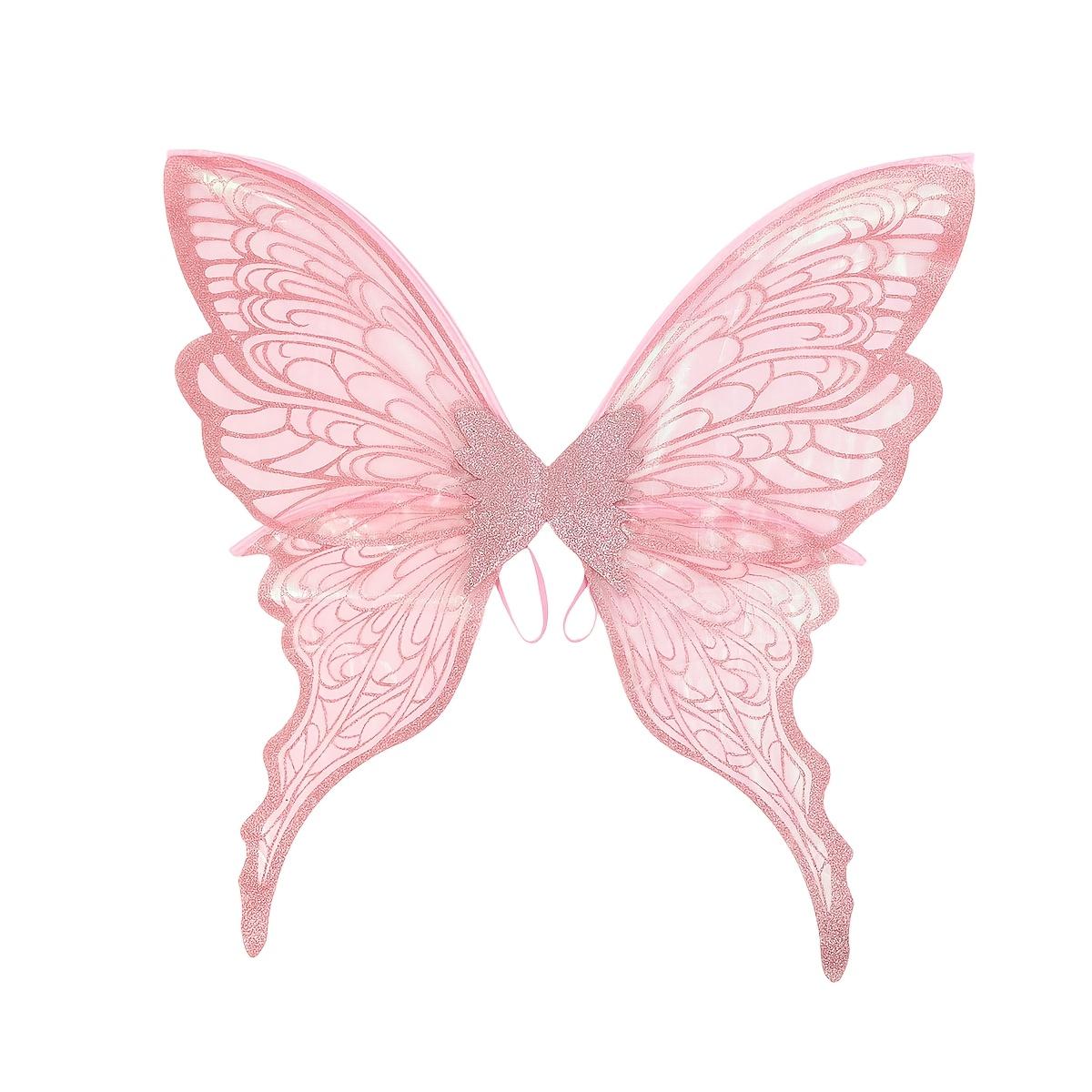 

1 oversized gold foil butterfly wing Shiny transparent angel fairy wings fiber material elegant style розовый