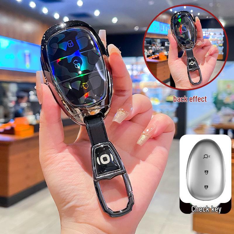 High-End Metal Key Cover for Changan Qiyuan A07 2025, A06 New Energy, and A05/A07 with Buckle