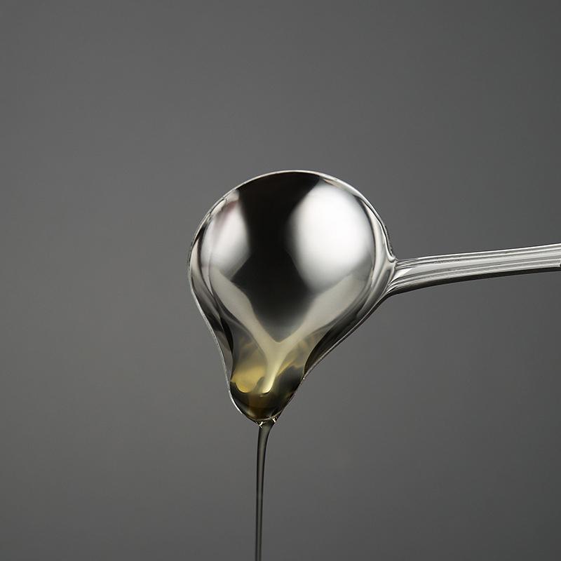 1Pc Stainless Steel Long Handle Sauce Serving Spoons For Soup Ladle With Spout Duck Mouth Shaped Spoon Soup Sauce Tablespoon