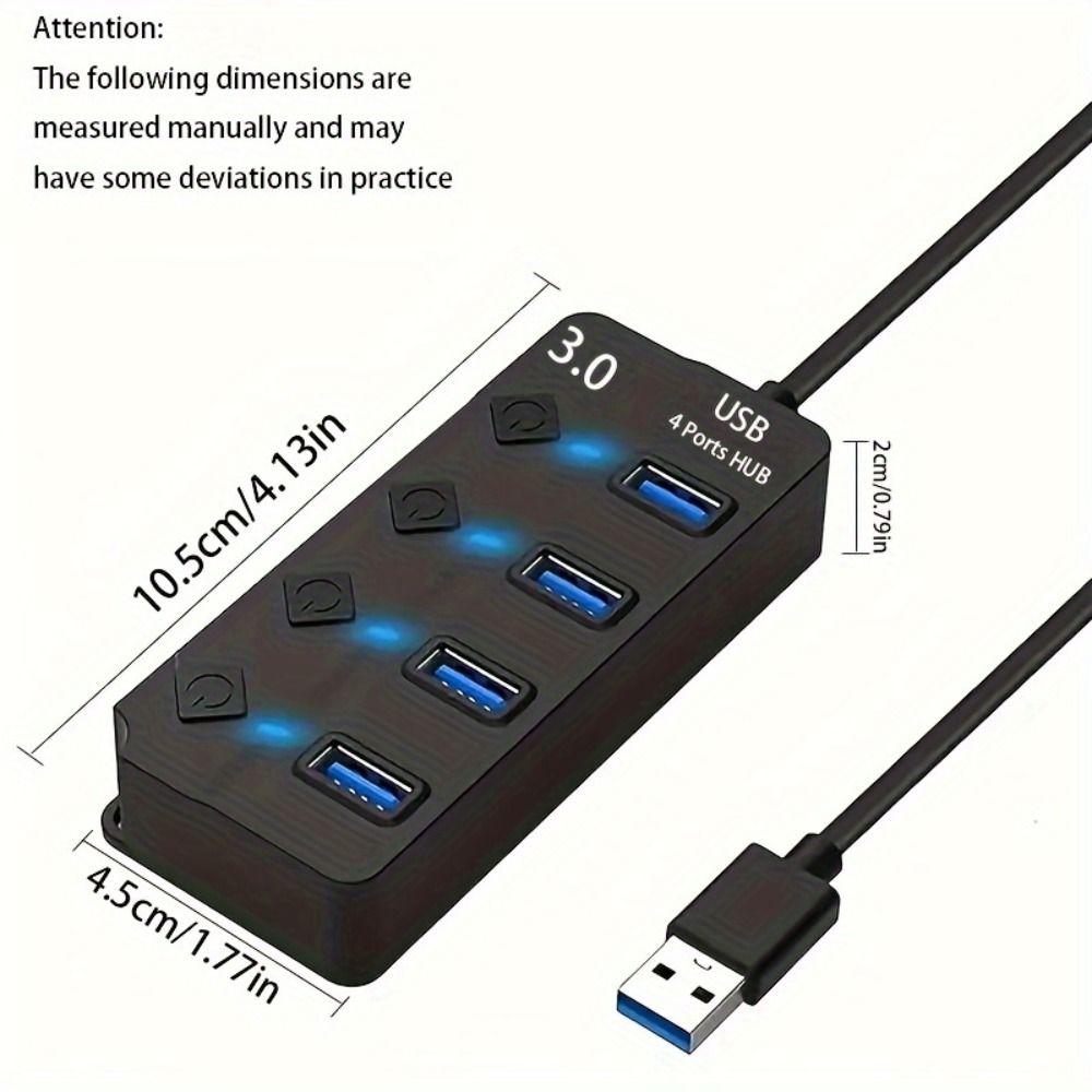 With Switch USB 3.0 Hub 5Gbps High Speed Multiple Expander Hub Multi USB Splitter  Docking Stations