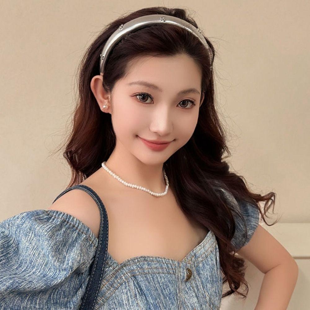 

Headwear Balletcore Bow Hairpin Hair Barrettes Bow Hair Clip Cool Bow Leather Headband Spicy Girl silver-hair clip