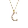 Luxury 26 Letter Necklace Women Unique Design White Zircon Crystal Collarbone Chain Party Jewelry Christmas Gift