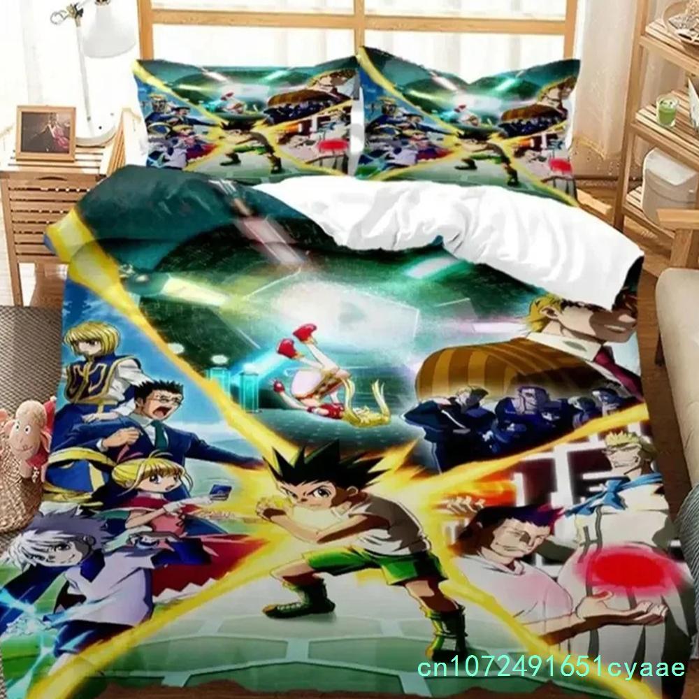 3D Print HUNTER HUNTER Anime Bedding Set Bedroom Soft Modern Bedspreads Comefortable Kids Duvet Cover Quilt Cover And Pillowcase
