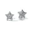 Fashion Minimalist Star Stud Earrings, Silver Set Brilliant Moissanite Pentagram Ear Jewelry, Sparkling Upscale Unisex Street Ear Studs