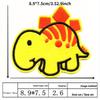 14 Stück/Set Cartoon Dinosaurier Kleiderflicken Tier Stickflicken Kinderkleidung Aufnäher zum Aufnähen Bügelflicken Abzeichen Stoffapplikation