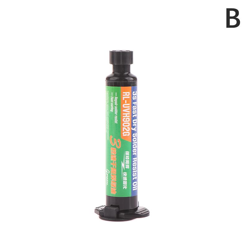Masque à Souder UV (vernis) Pour PCB BGA - 2 Flacons Noir + Vert - Durcissement à La Lumière UV