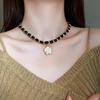 Number Heart Leather Wrap Necklace - 2023 Autumn/Winter Clavicle Chain, Sweet Cool Style Jewelry
