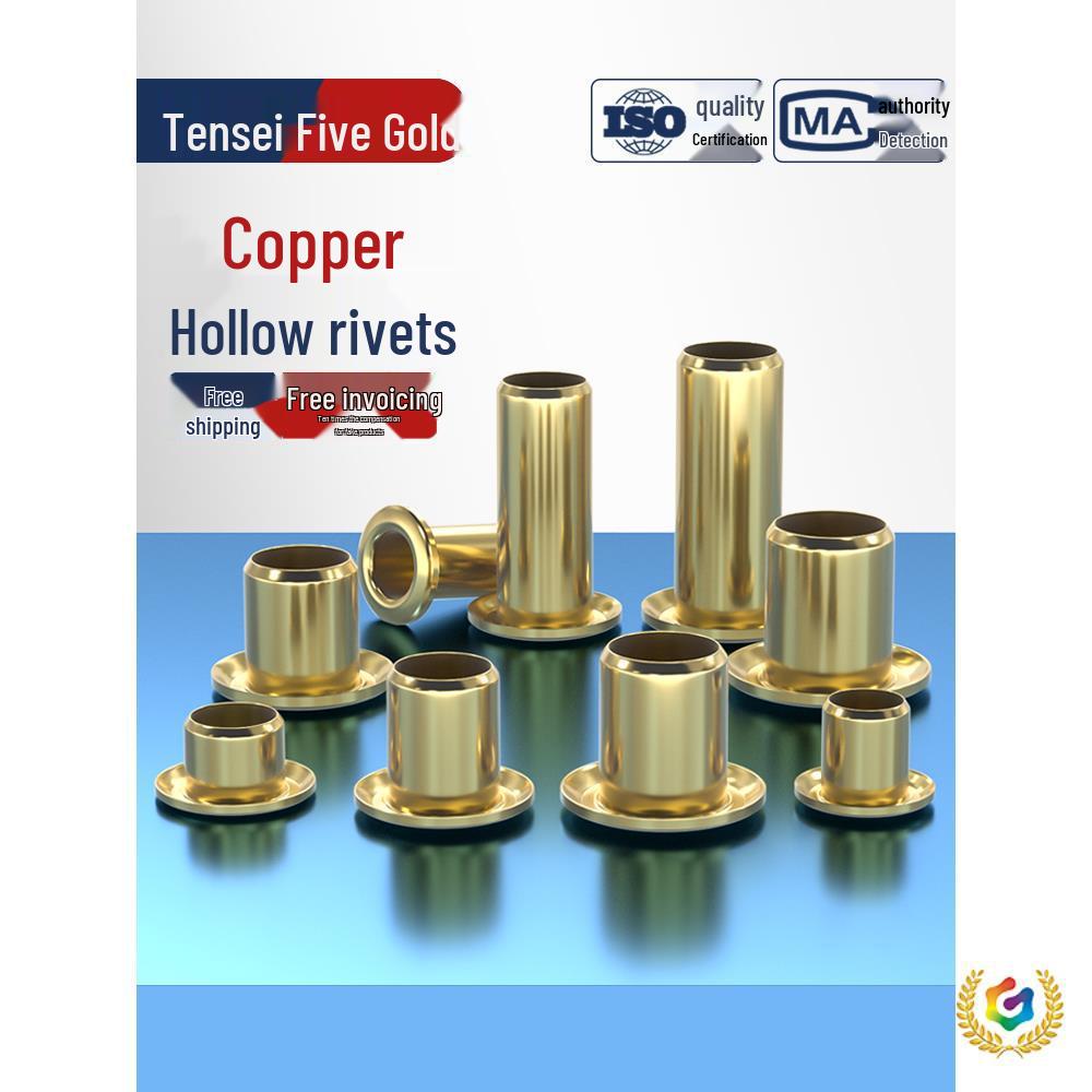 Pure Brass Hollow Rivets & Copper Eyelets Fasteners M1.3–M5
