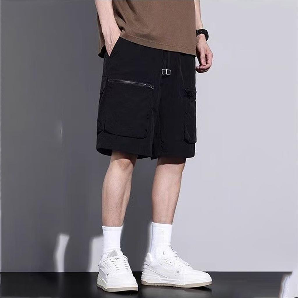 Men's Summer Multi-Pocket Cargo Shorts Men's Casual Fashion Color Loose Cargo Shorts