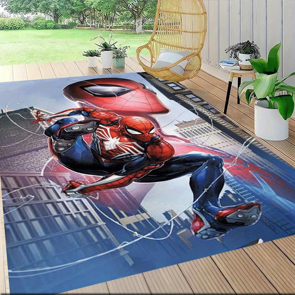 1pz Tappeto Area Tappeto Spider-man, Camera da Letto e Sala Giochi Durevole, Resistente alle Macchie e Facile da Pulire, Soggiorno
