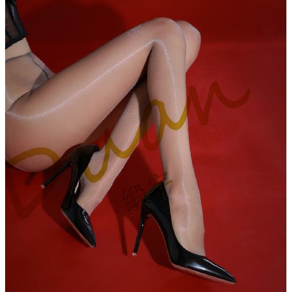 Ultra-narrow waistband, one-line crotch, aurora glossy pantyhose, milk jelly tights, sexy, silky, ultra-thin, invisible, fully transparent