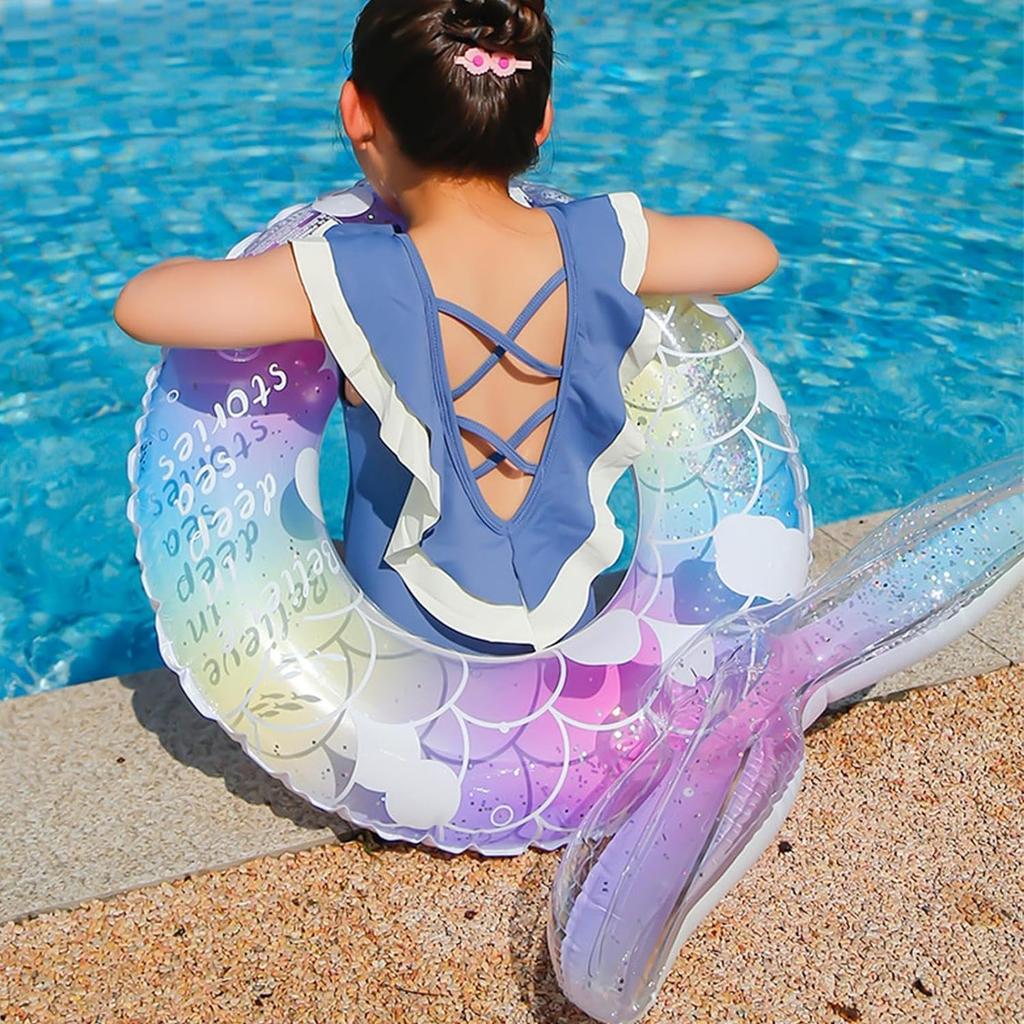 Float for Adults 90cm Float Stylish Cute Mermaid Float Strong Buoyancy Stylish For Water Play Swimming Beach Sunbathing Summer Vacation Heat