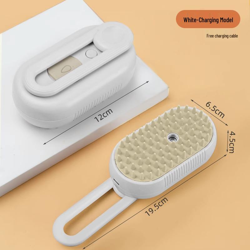 

Pet Spray Massage Comb: Steam Brush & Hair Cleaner for Cats and Dogs – Easily Removes Floating Hair Without Bathing