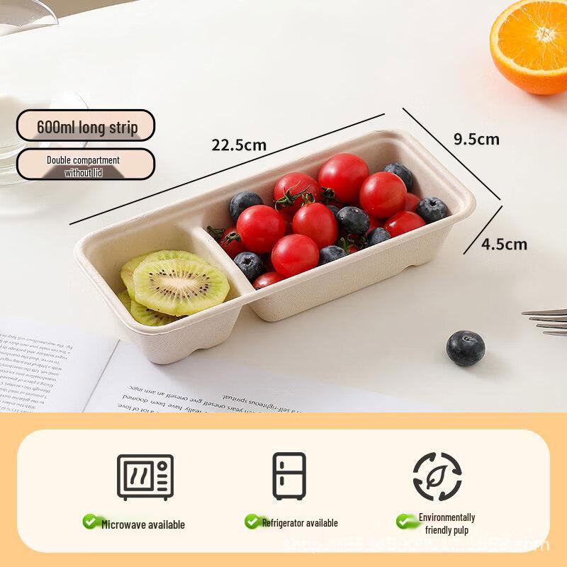 Min Nai Disposable Fruit Packaging Containers 600ml, 50-pack