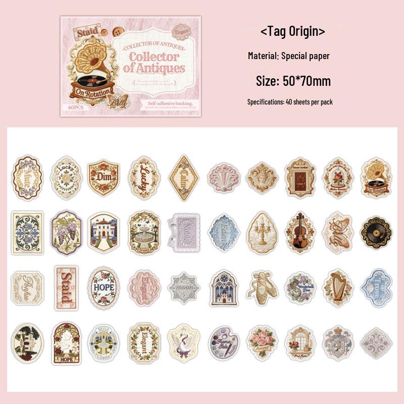 Mu Ran Retro Life Sticker Collection: Vintage Style Journal Decoration in 4 Designs