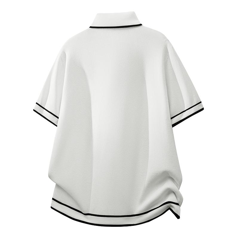 Knitted Sweater T-shirt For Men, Comfortable And Breathable POLO Shirt For Men, Half-sleeved Top, Short-sleeved Men's Polo Shirt